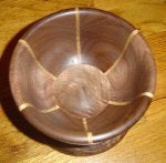 Bowl Metal Copper Wood Glass